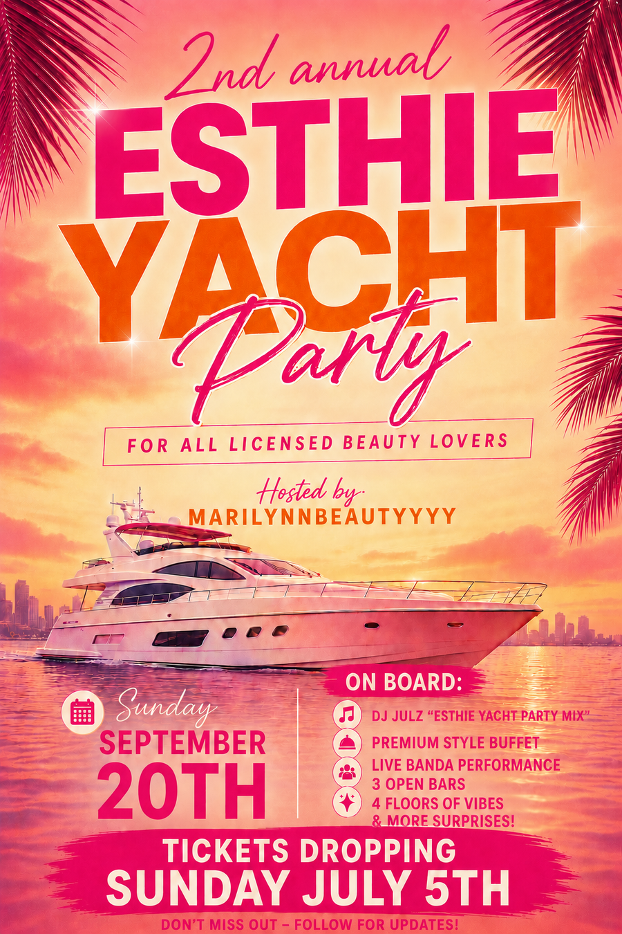 2nd Annual Esthie Yacht Party flyer